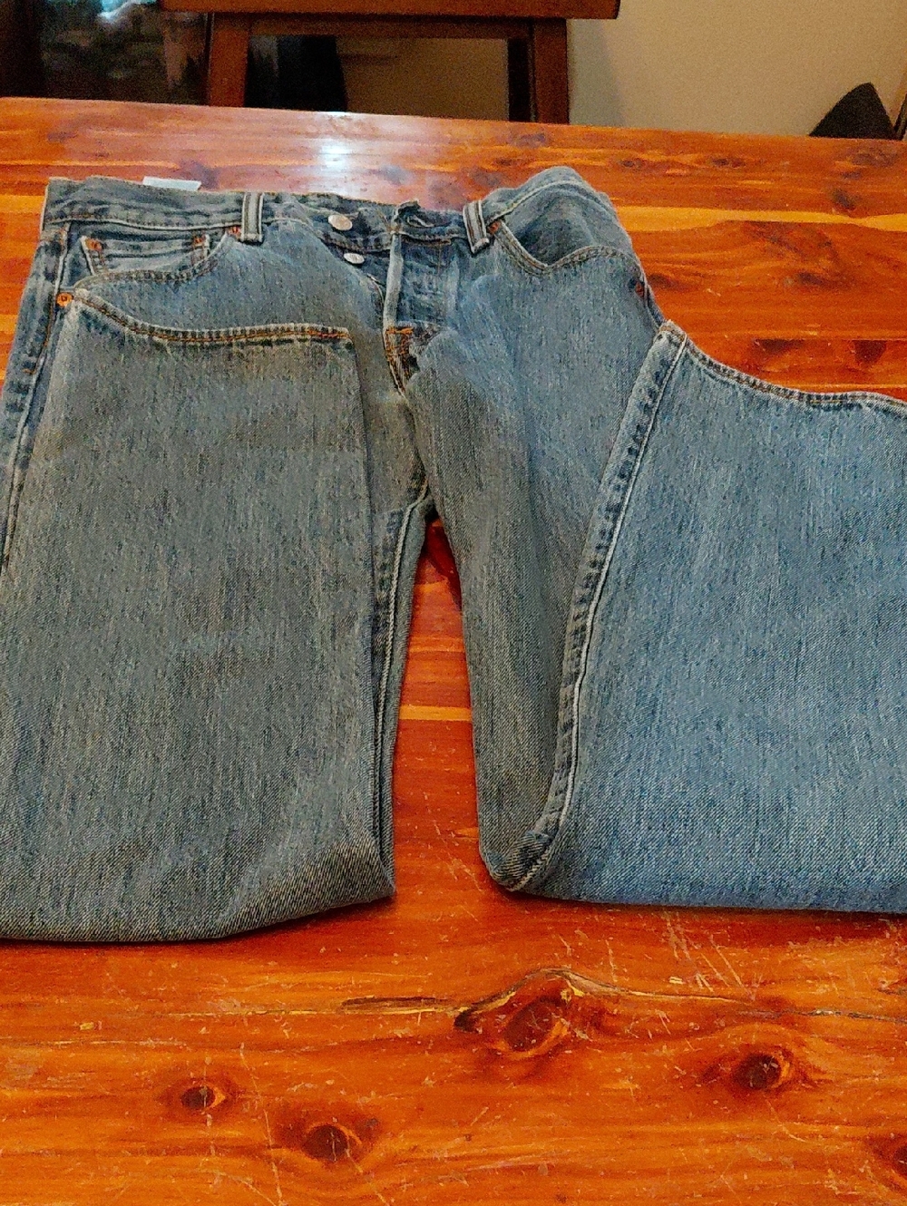 LEVIS BUTTON FLY BLUE JEANS PRICE LOWERED!!